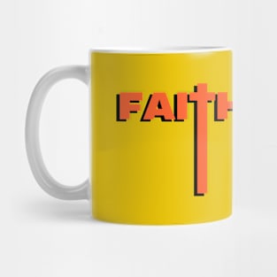 Faithtastic Cross Text Art Mug